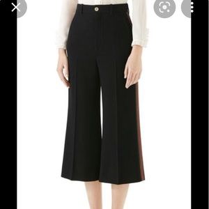 Gucci cropped white leg pant w web 42